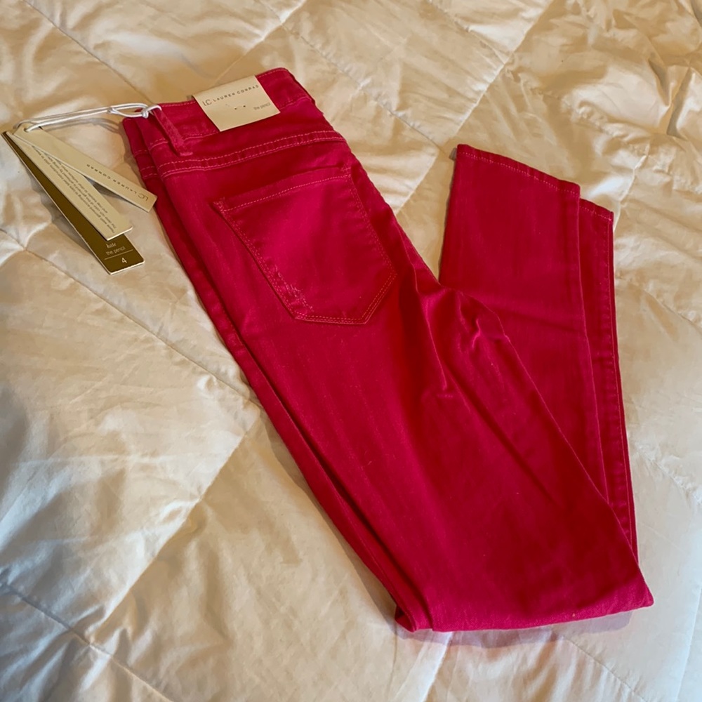 Y2K LC Lauren Conrad “Kate - the pencil” Pink Stretch Jeans Womens Size 4